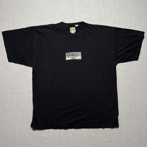 Vintage MCD Graphic T Shirt Black USA Made Faded Streetwear Cotton Size XL